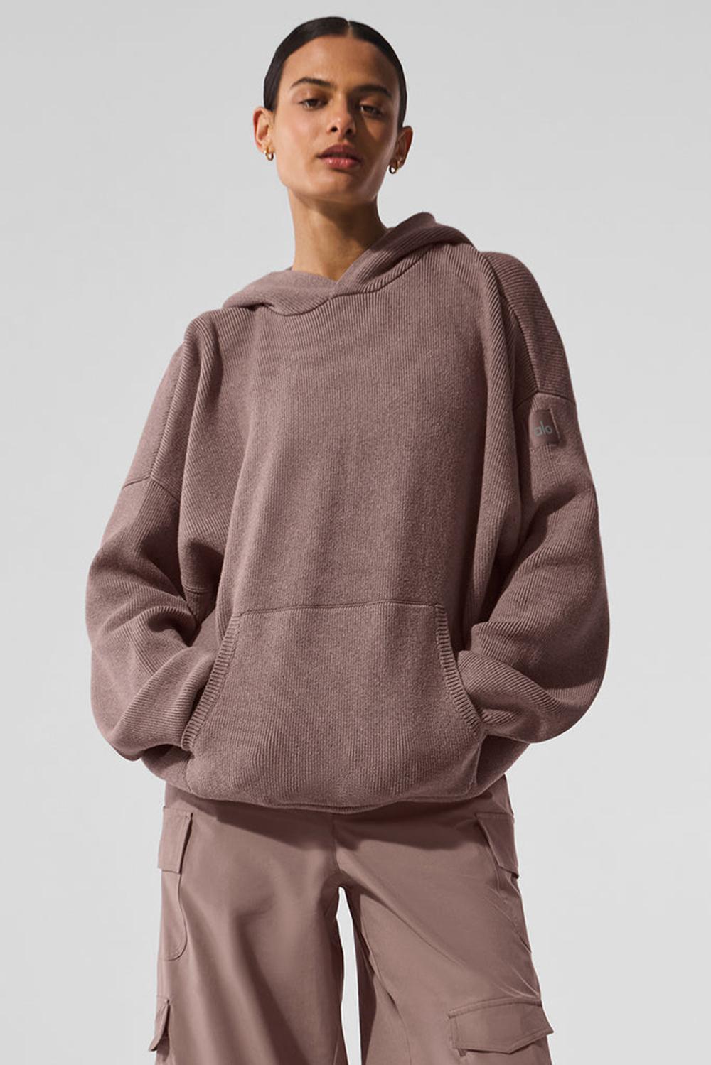 Suéteres Alo Yoga Scholar Hooded Mujer Mushroom Heather | España  WSJP-43981