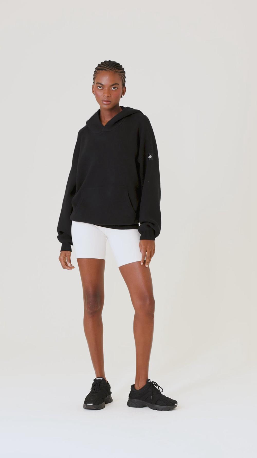 Suéteres Alo Yoga Scholar Hooded Mujer Negras | España  YUJR-42130
