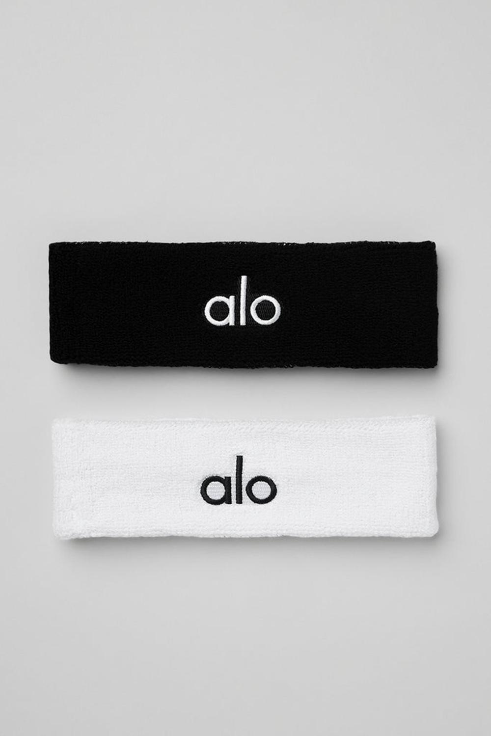 Sweatbands Alo Yoga Glow (2-Pack) Hombre Negras Blancas | España  KHQF-76201