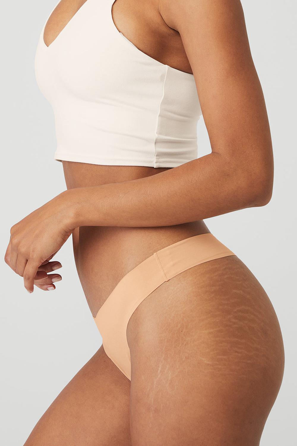 Tanga Alo Yoga Airbrush Invisible Mujer Champagne | España  VUXA-95628