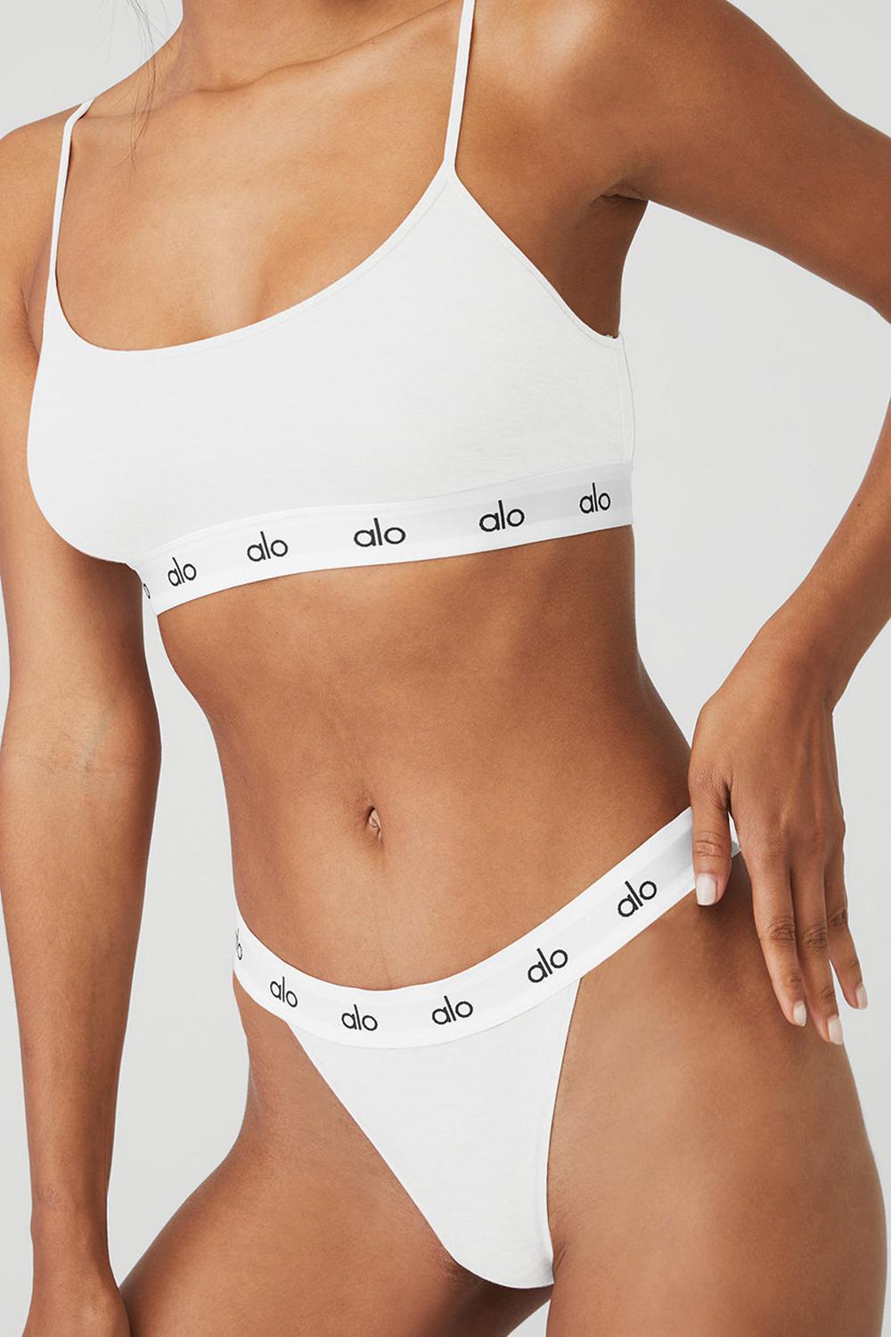 Tanga Alo Yoga Icon French Cut Mujer Blancas | España  FGAL-36815