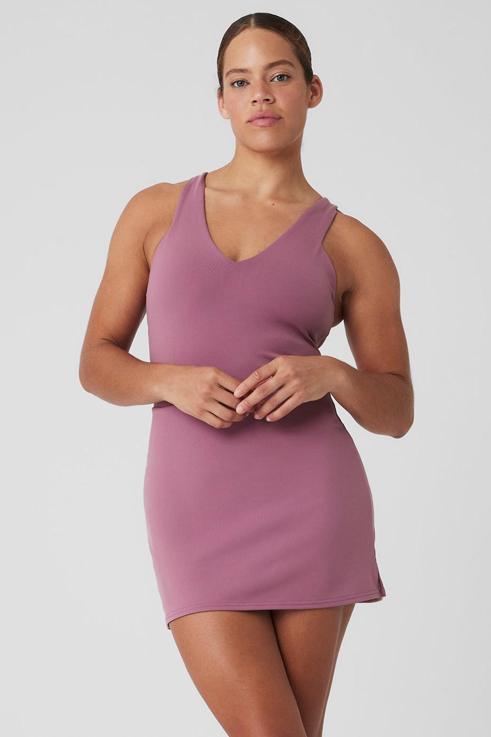 Vestido Alo Yoga Airbrush Real Mujer Soft Mulberry | España  KJNC-63921