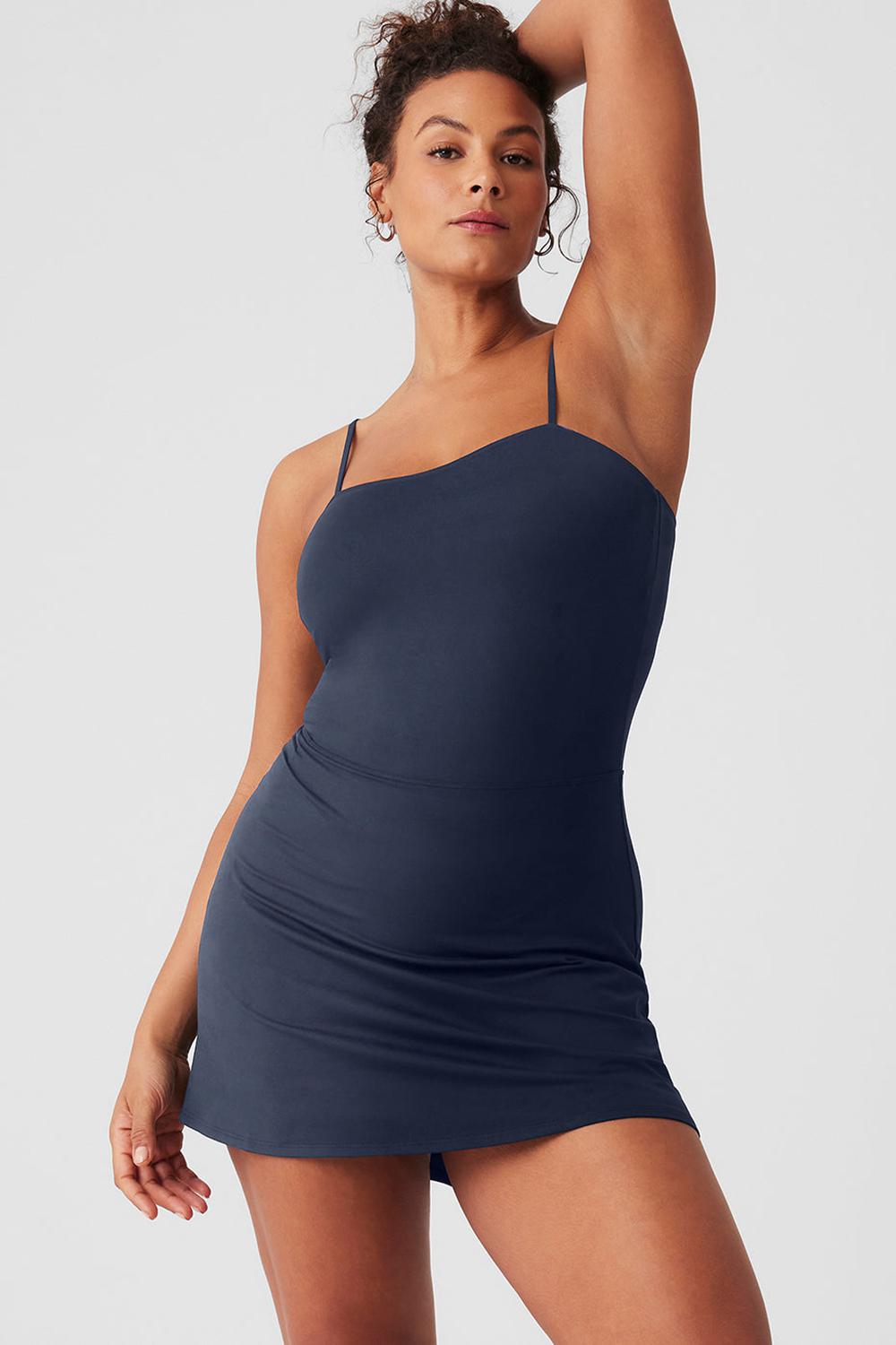 Vestido Alo Yoga Alosoft Courtside Tennis Mujer Azul Marino | España  BHNT-20514