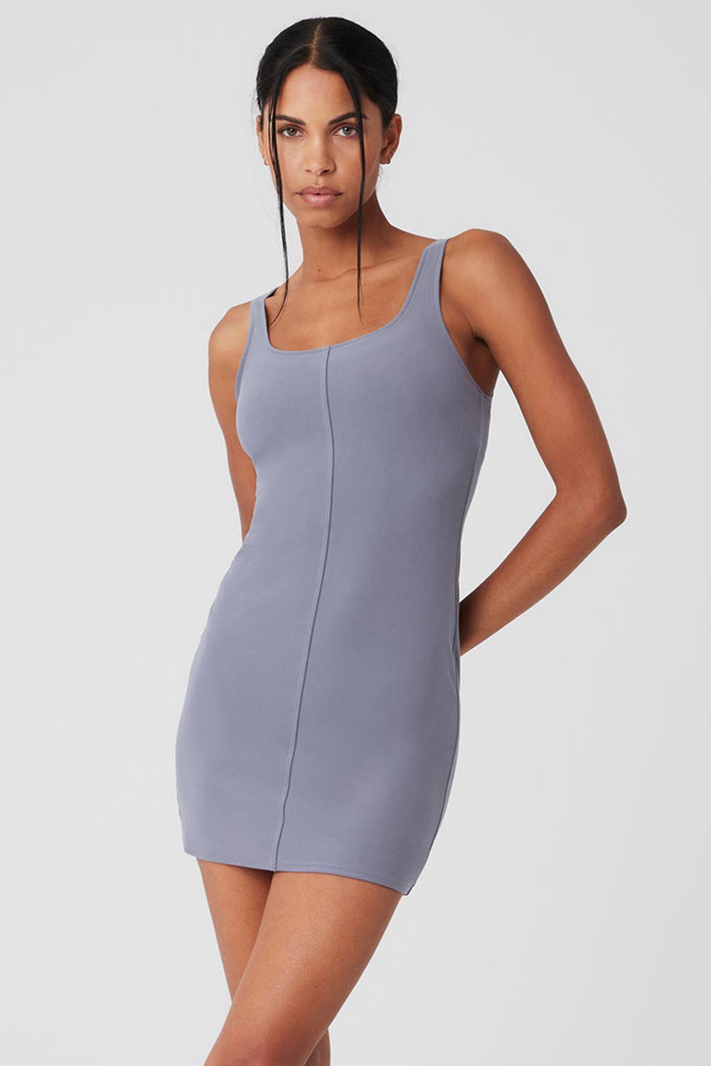 Vestido Alo Yoga Alosoft Head Start Mujer Fog | España  OUMC-36951