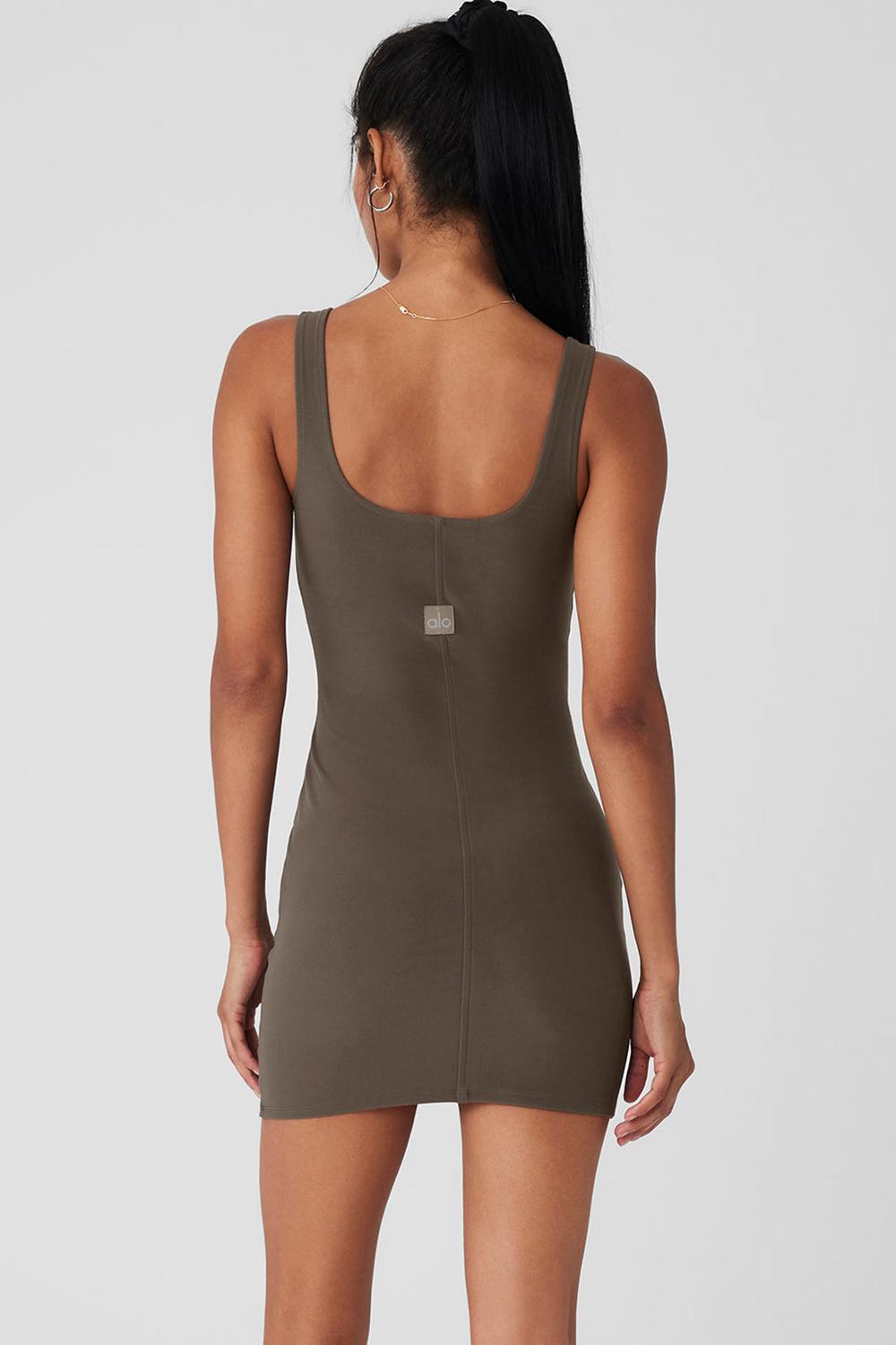 Vestido Alo Yoga Alosoft Head Start Mujer Verde Oliva | España  JHTK-91403