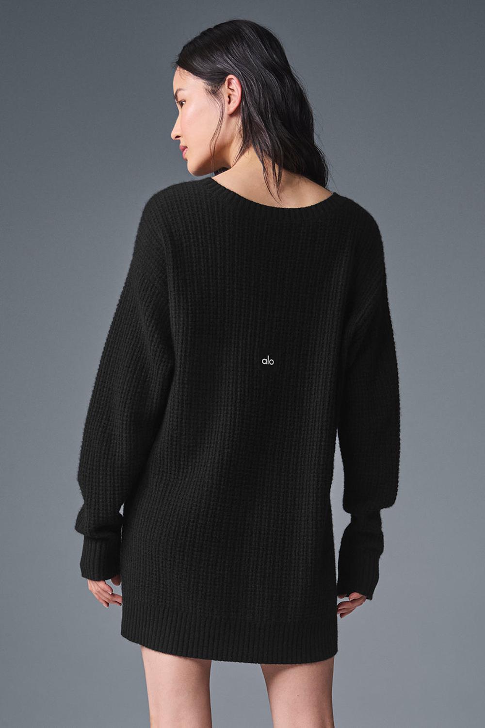 Vestido Alo Yoga Cashmere Plush Waffle Mujer Negras | España  IFNY-29673