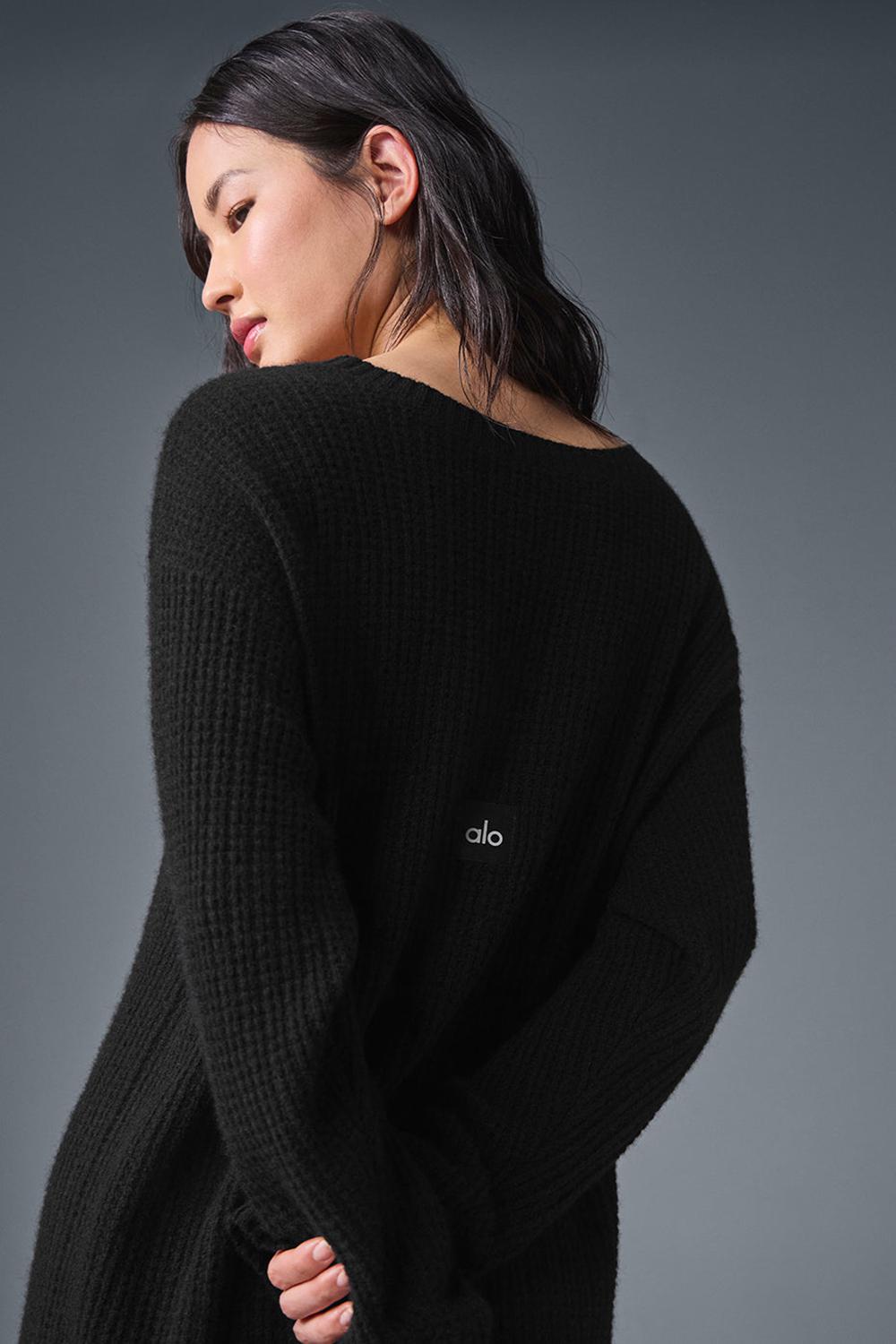 Vestido Alo Yoga Cashmere Plush Waffle Mujer Negras | España  IFNY-29673