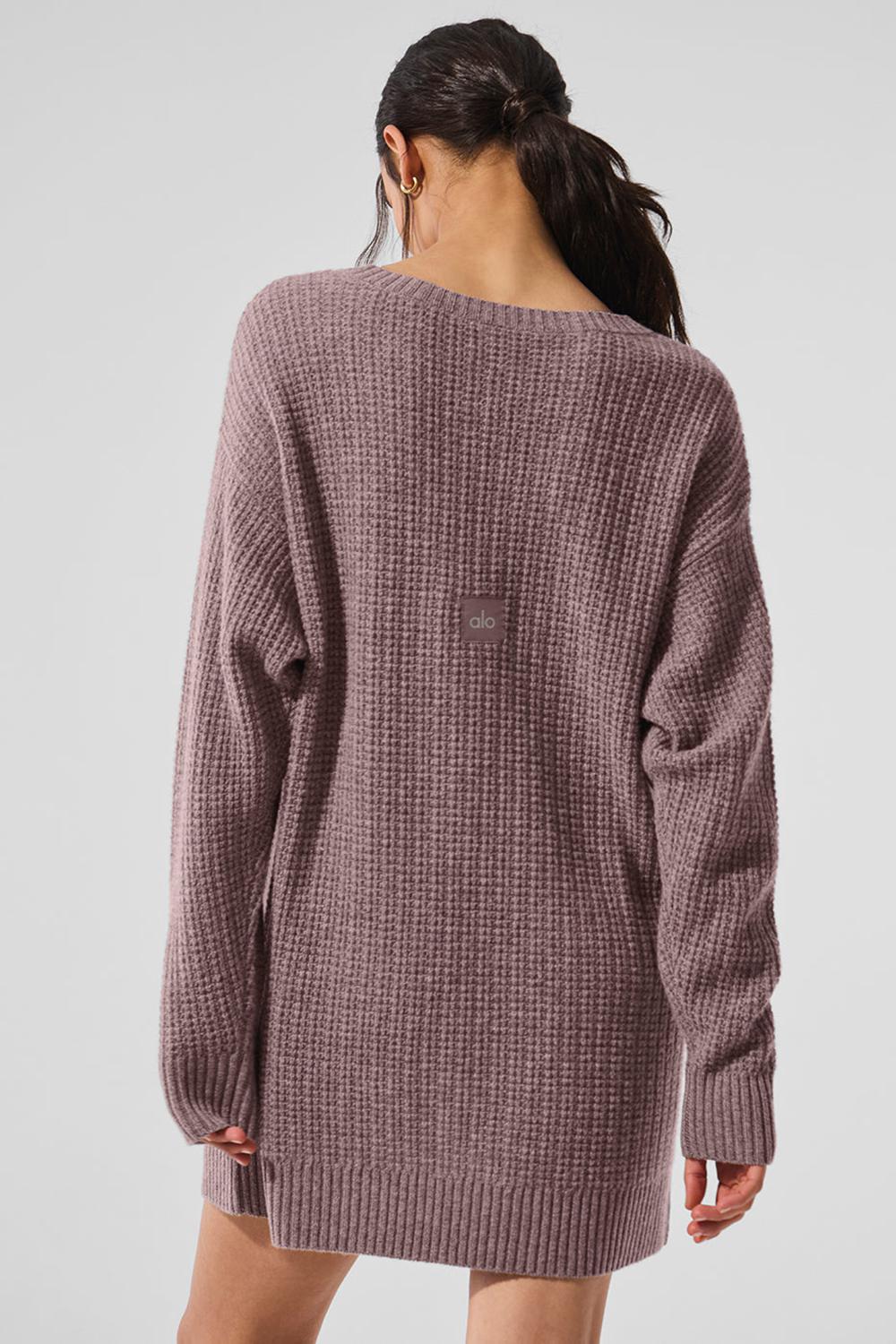 Vestido Alo Yoga Cashmere Plush Waffle Mujer Mushroom Heather | España  QWJI-74298