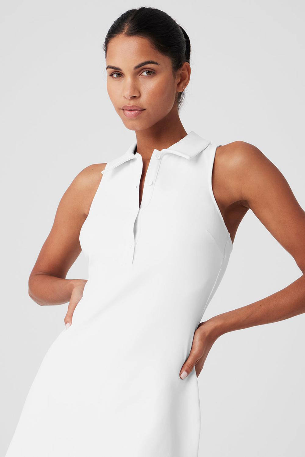 Vestido Alo Yoga Charmed Tennis Mujer Blancas | España  GWQB-17364