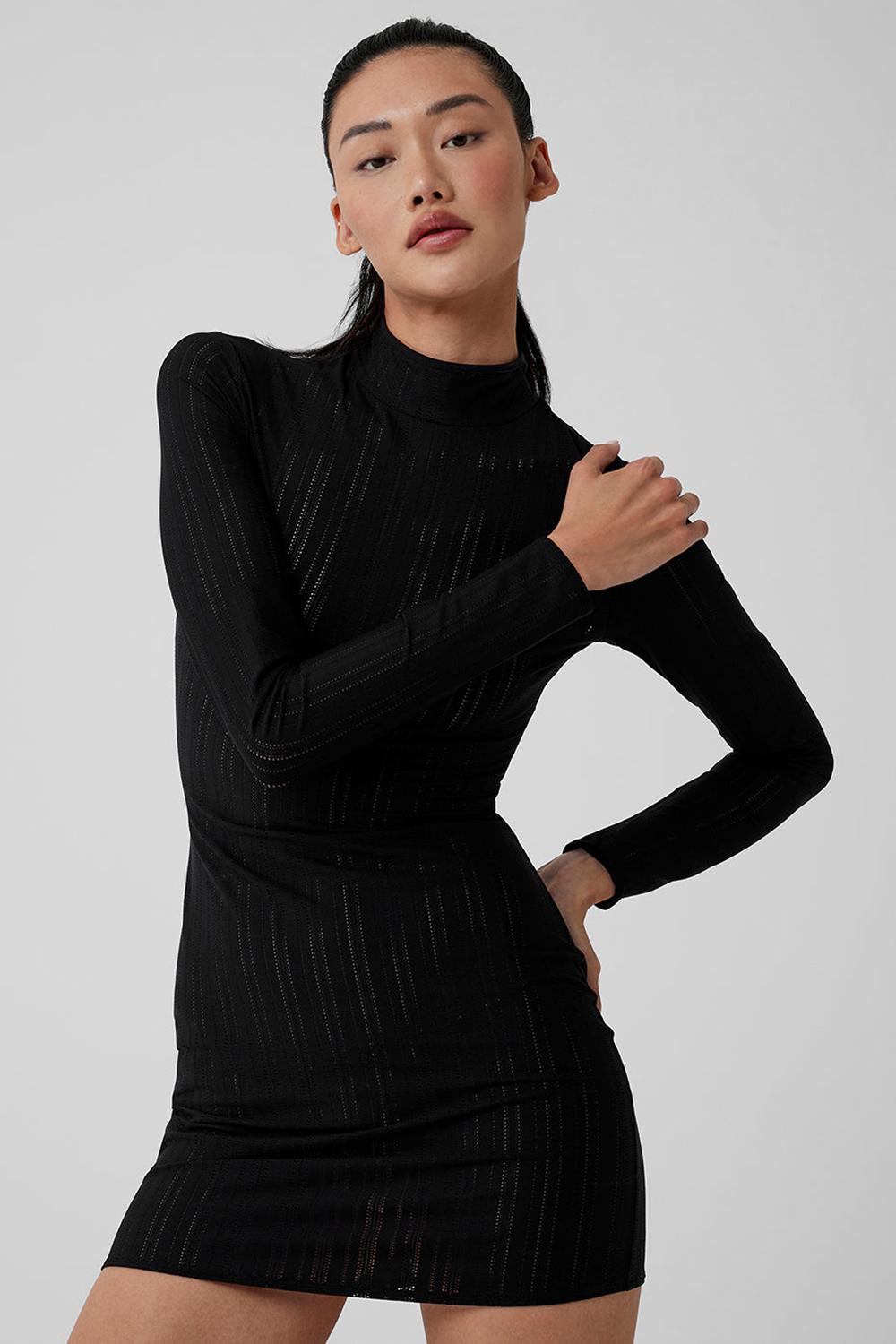 Vestido Alo Yoga Euphoria Long Sleeve Mujer Negras | España  KEZJ-64921