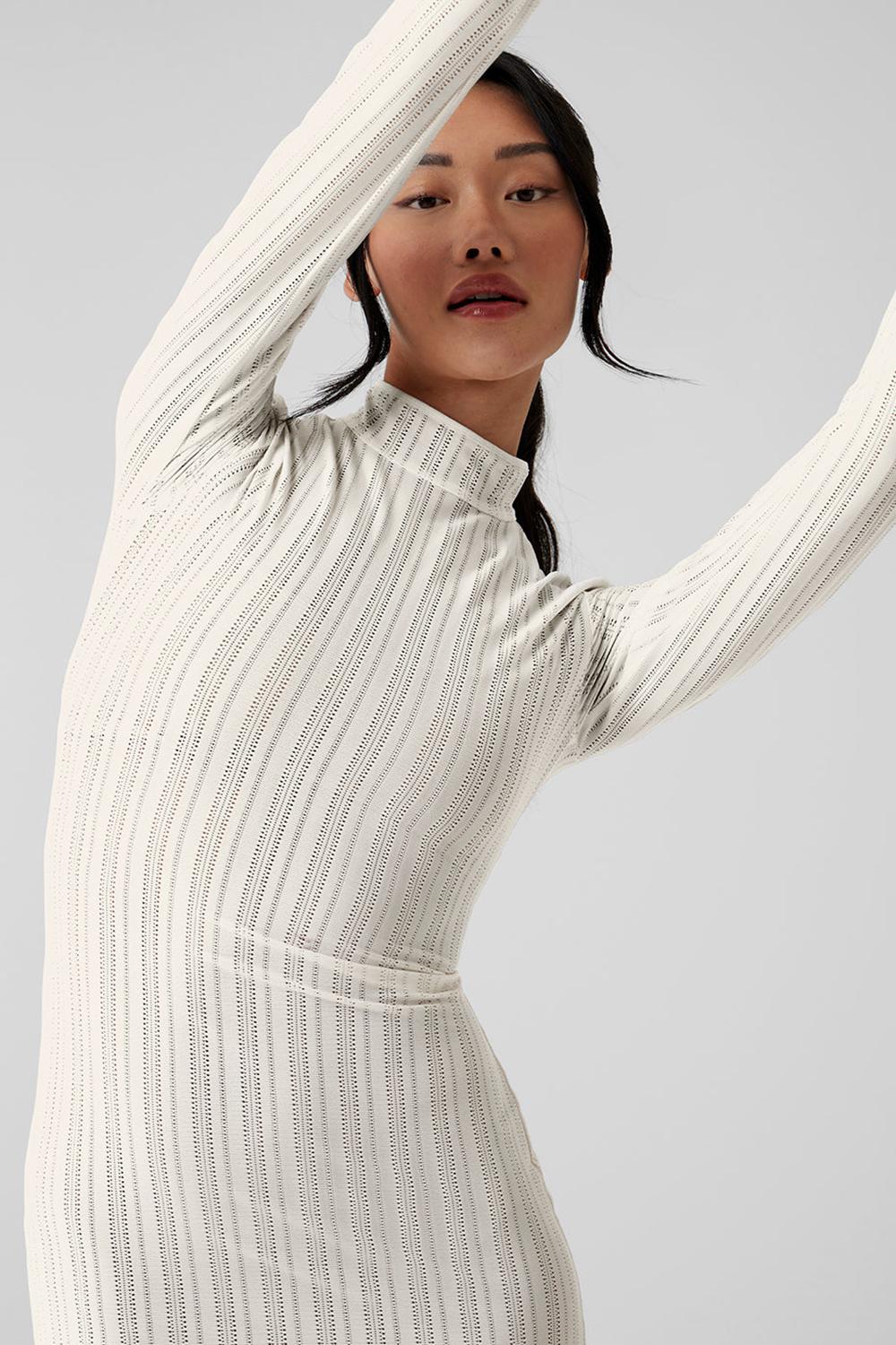 Vestido Alo Yoga Euphoria Long Sleeve Mujer Ivory | España  XACS-97023