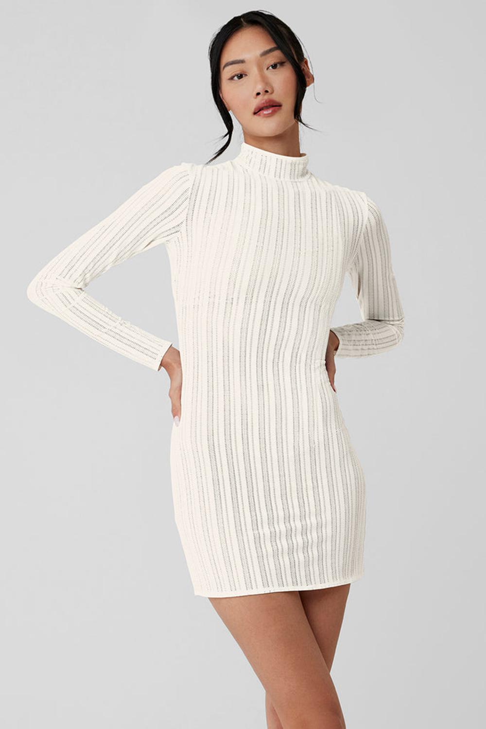 Vestido Alo Yoga Euphoria Long Sleeve Mujer Ivory | España  XACS-97023