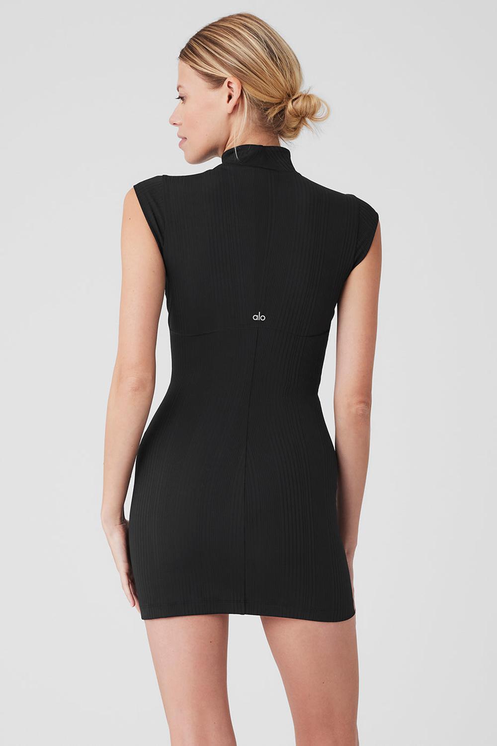 Vestido Alo Yoga Run It Back Mujer Negras | España  BYZM-91485