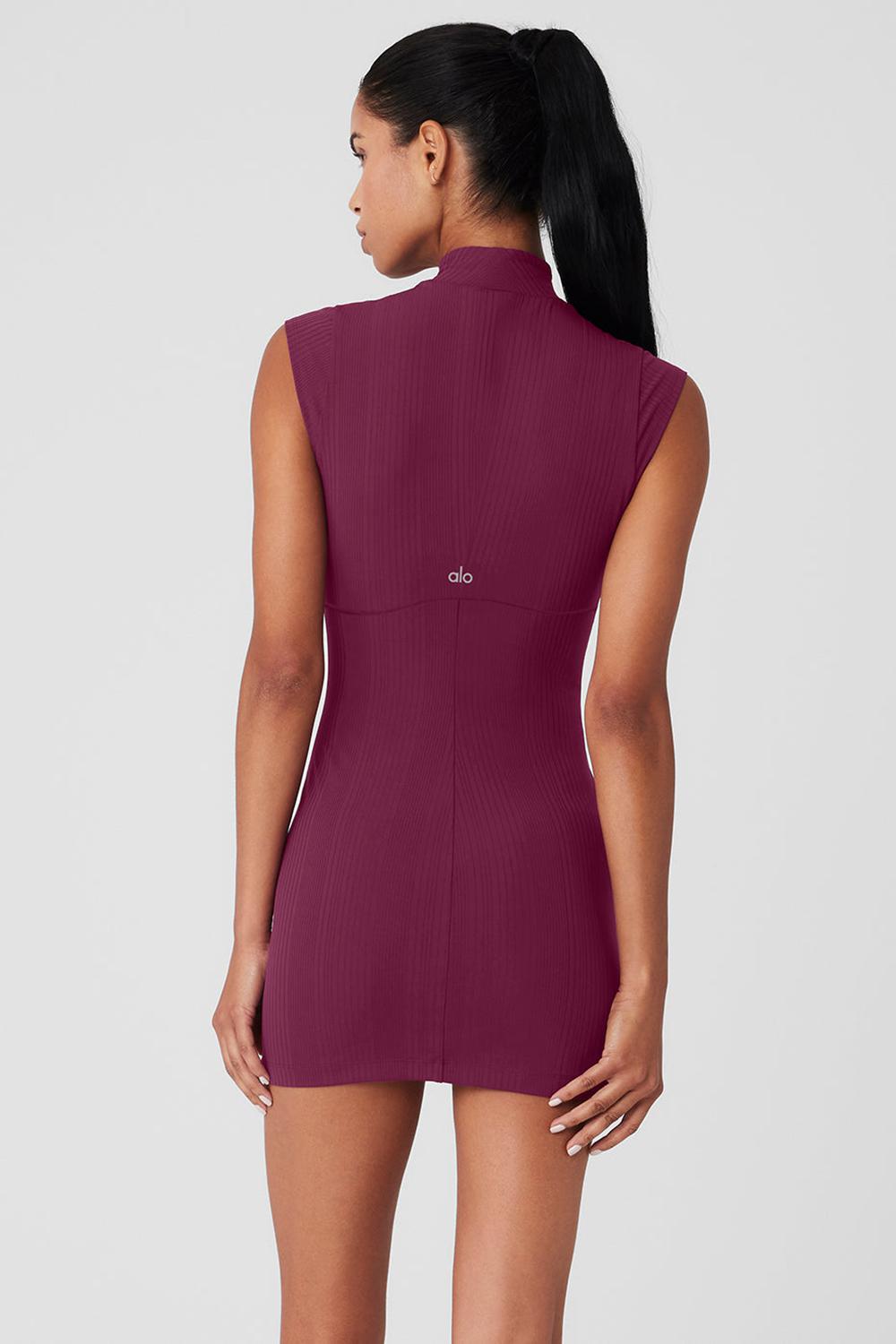 Vestido Alo Yoga Run It Back Mujer Wild Berry | España  UQOE-97036