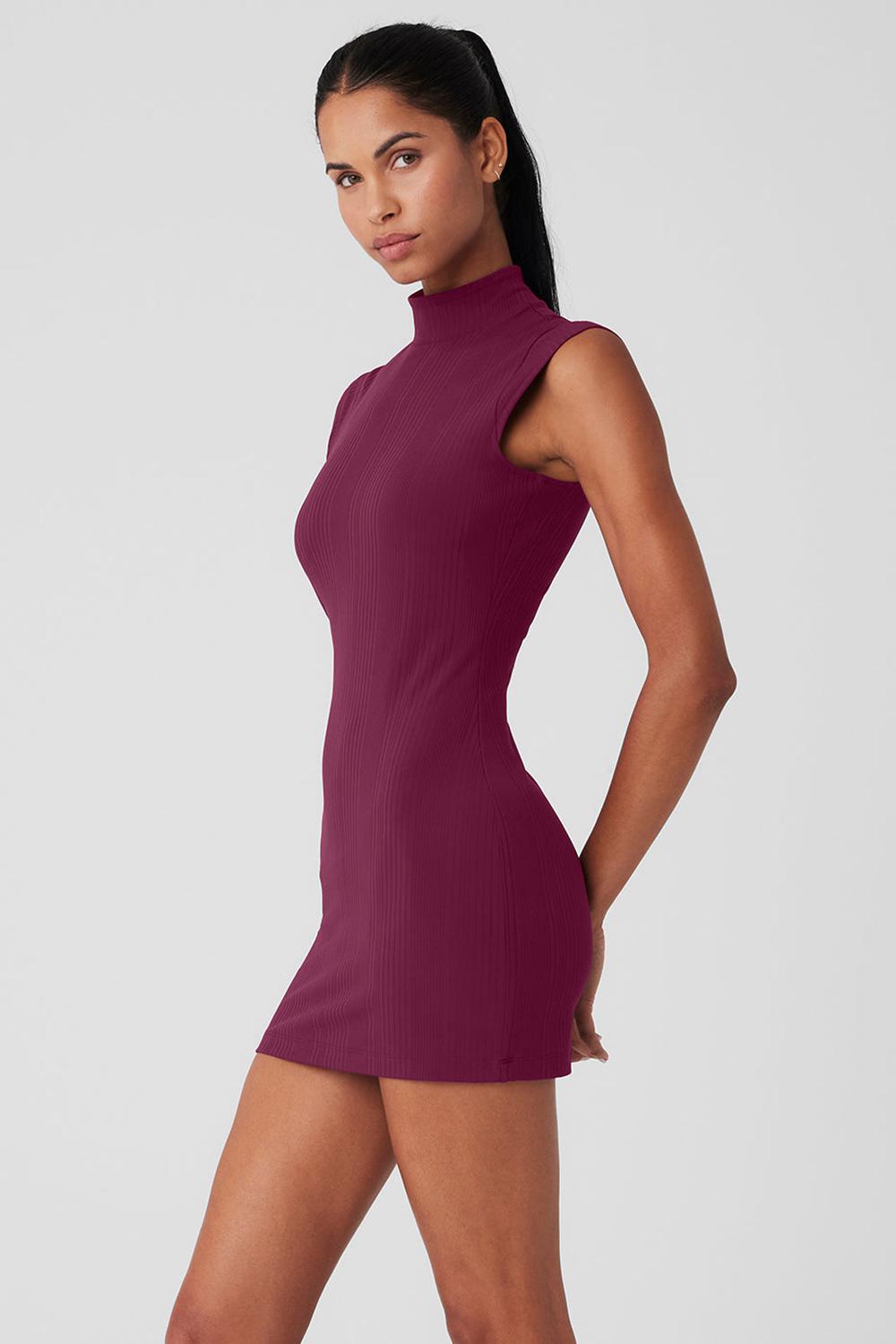 Vestido Alo Yoga Run It Back Mujer Wild Berry | España  UQOE-97036