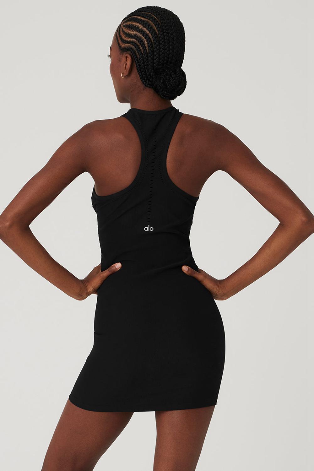 Vestido Alo Yoga Seamless Open Air Racerback Mujer Negras | España  NETW-89471