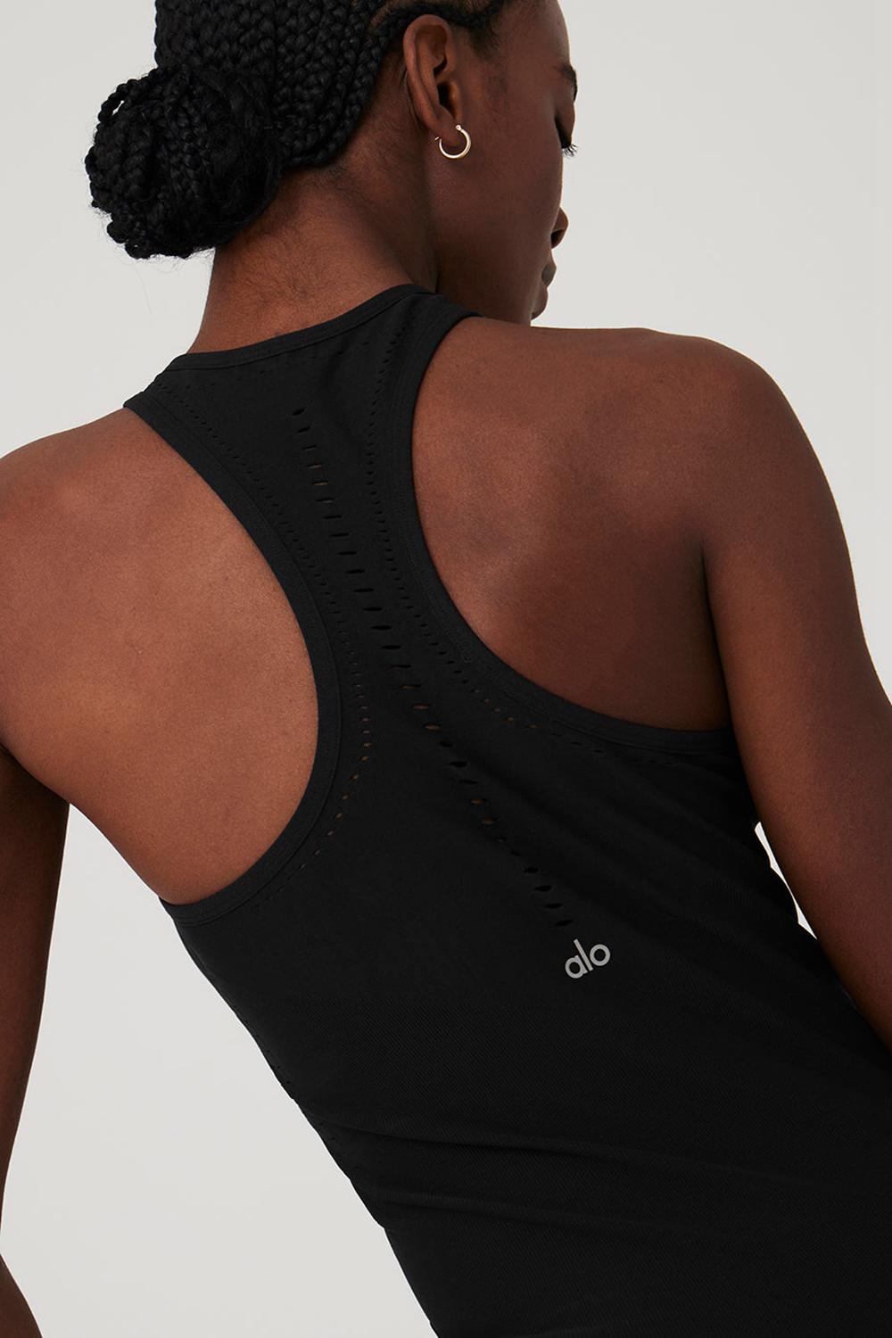 Vestido Alo Yoga Seamless Open Air Racerback Mujer Negras | España  NETW-89471