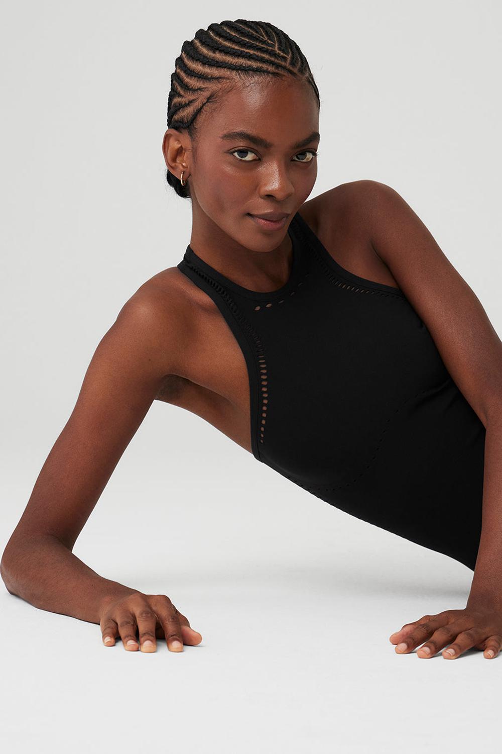 Vestido Alo Yoga Seamless Open Air Racerback Mujer Negras | España  NETW-89471