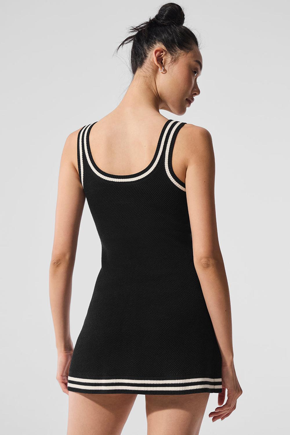 Vestido Alo Yoga Tennis Club Sweater Knit Mujer Negras | España  UBJH-59430
