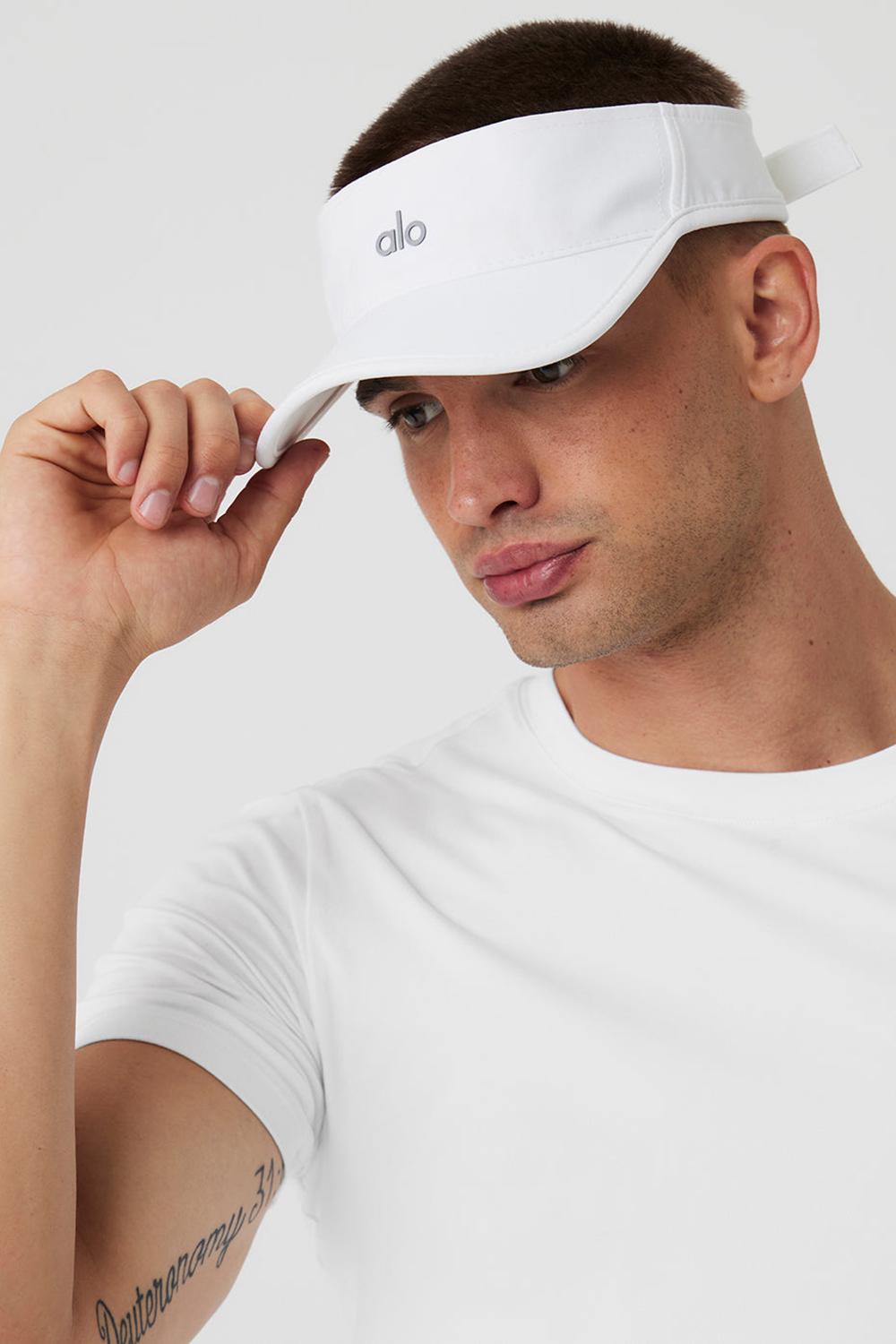 Visor Alo Yoga Performance Eclipse Hombre Blancas | España  OIRP-40836